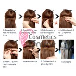 Extensii din Par Natural Remy Nano Ring dreapta Brunet de 50 cm, cu 50 de bucati Cod NR2001